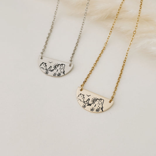 Desert Sky Semi-Circle Necklace