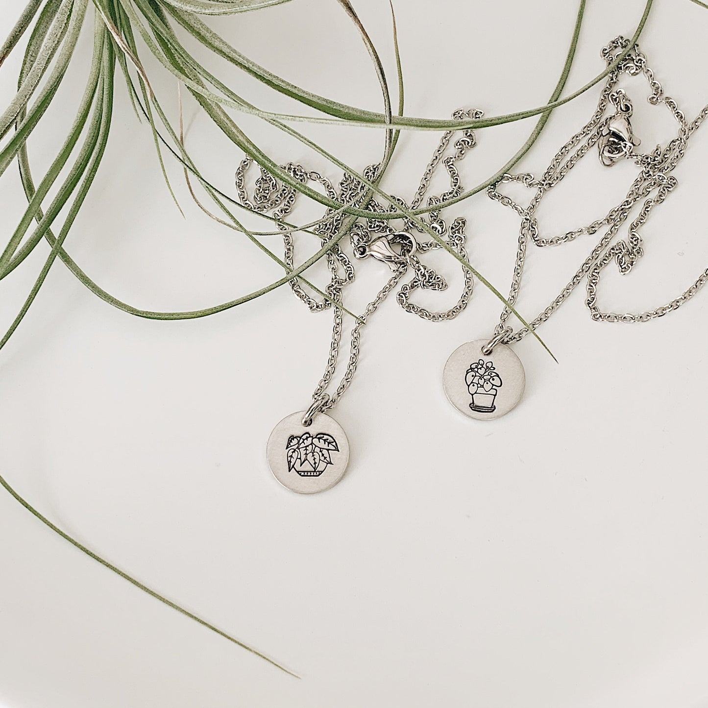 Plant Lover’s Necklace, Plant Lady, Pilea, Pothos