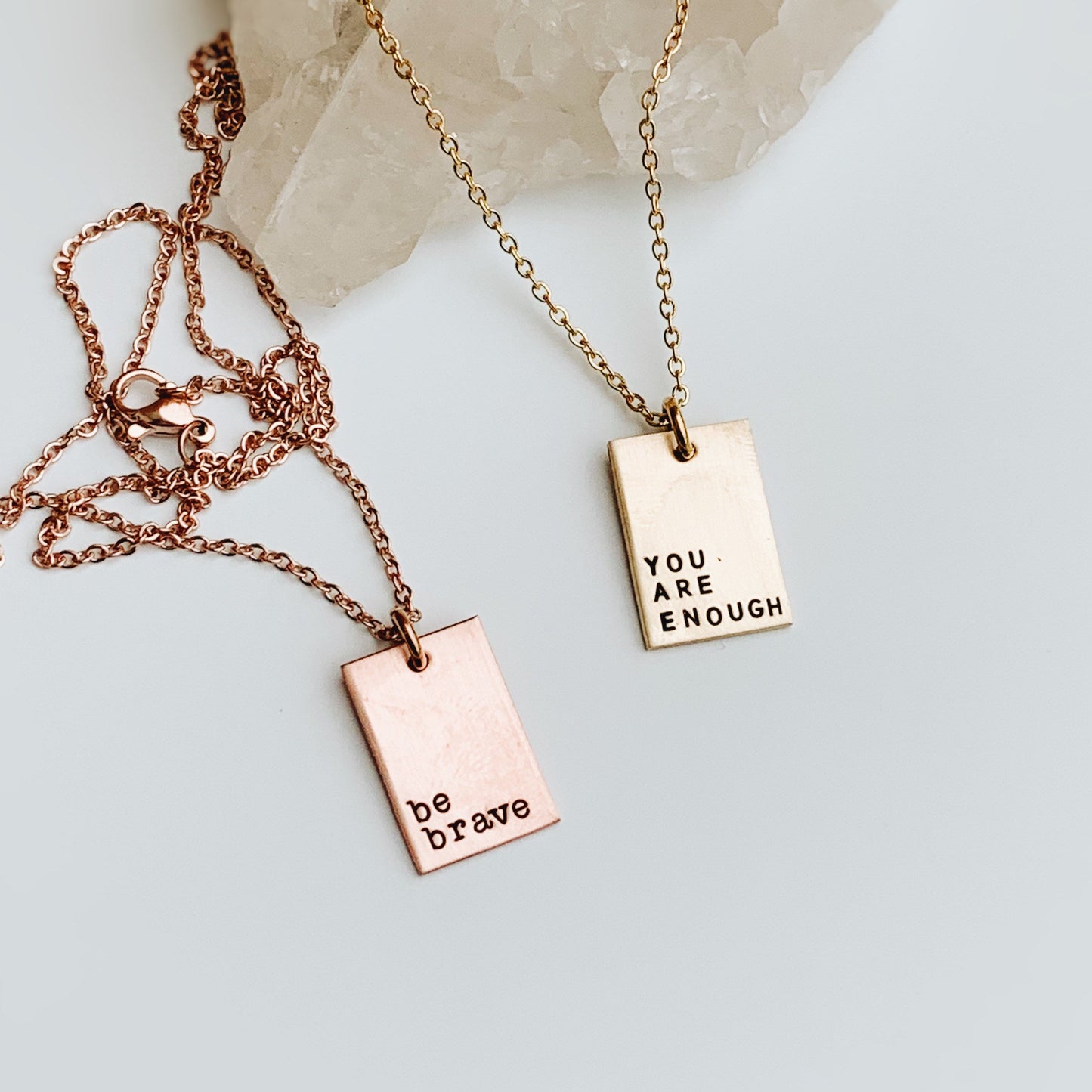 Be Brave Tag Necklace