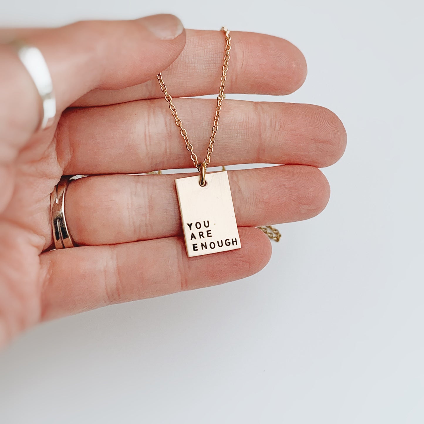 Be Brave Tag Necklace