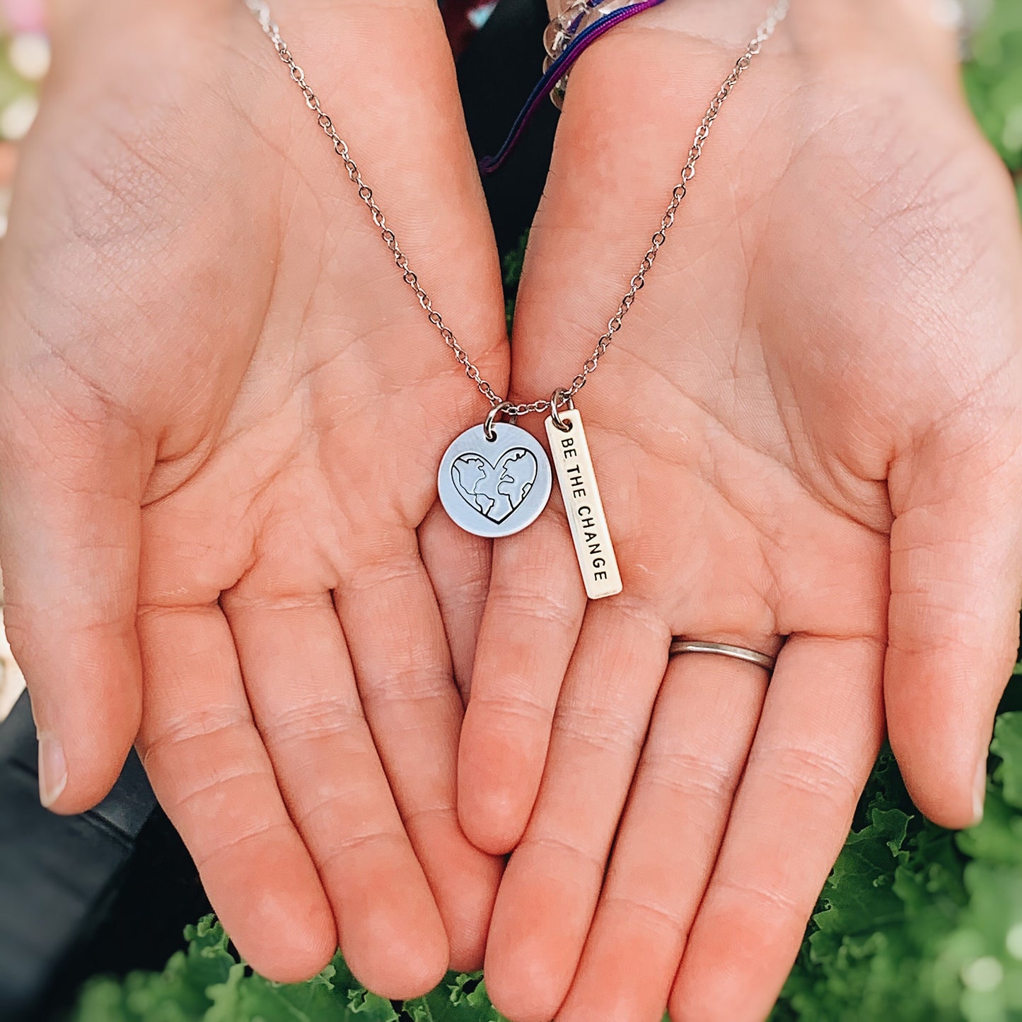 Earth Heart Be The Change Necklace