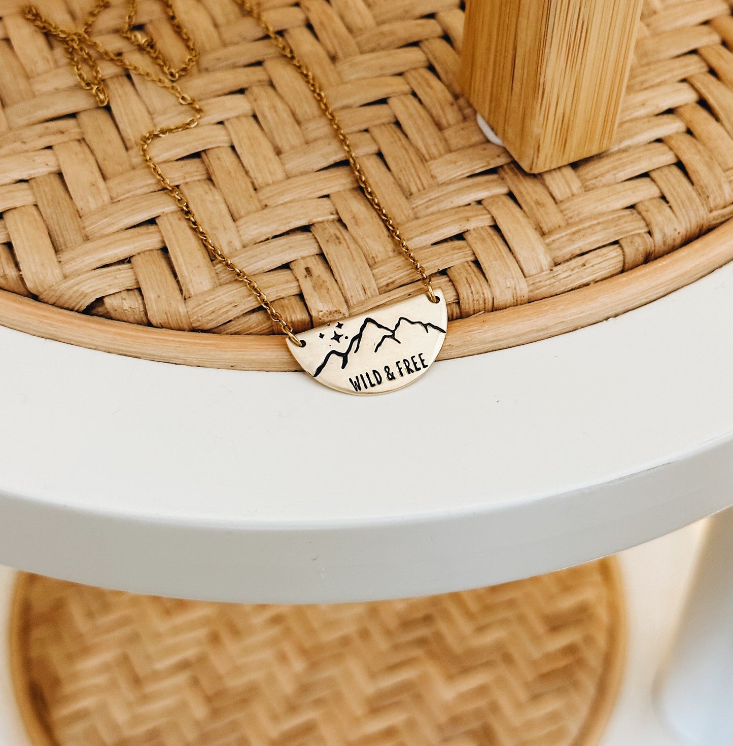 Wild & Free Semi-Circle Necklace, Mountain