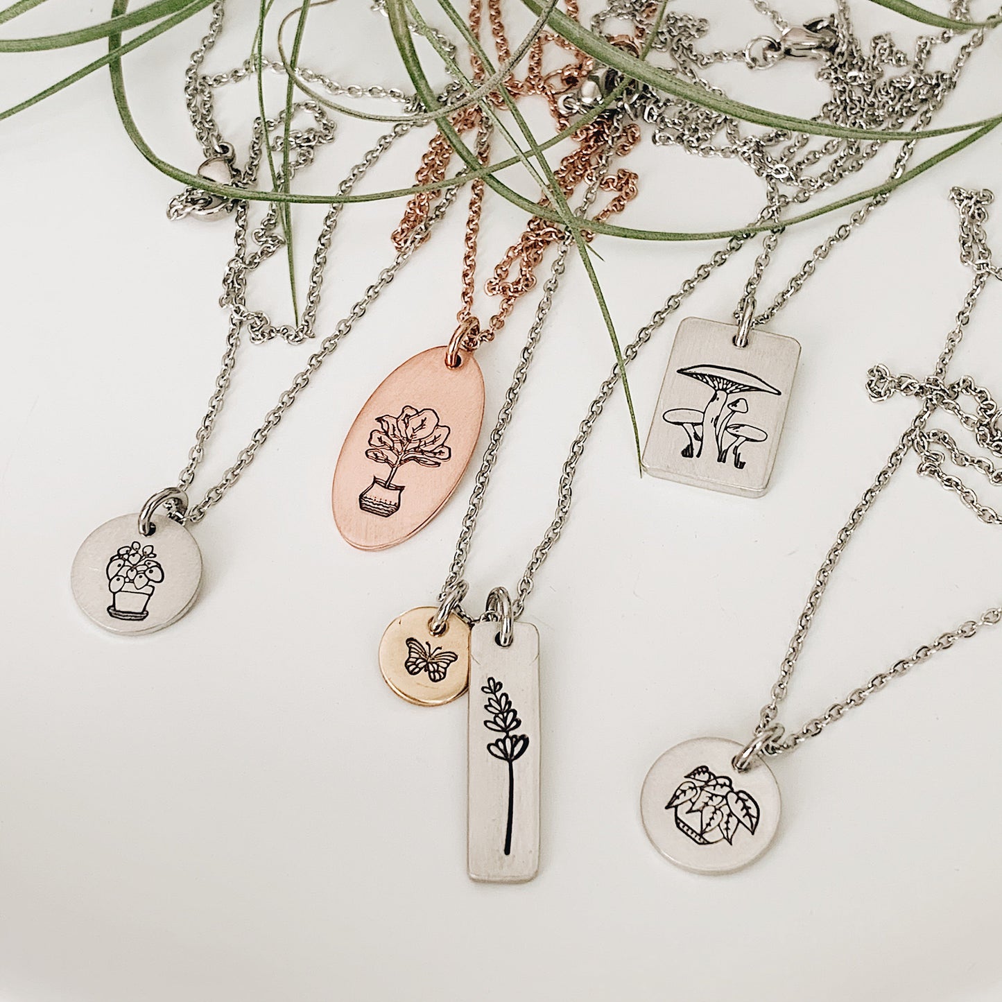Fiddle Leaf Fig Necklace, Plant Lady