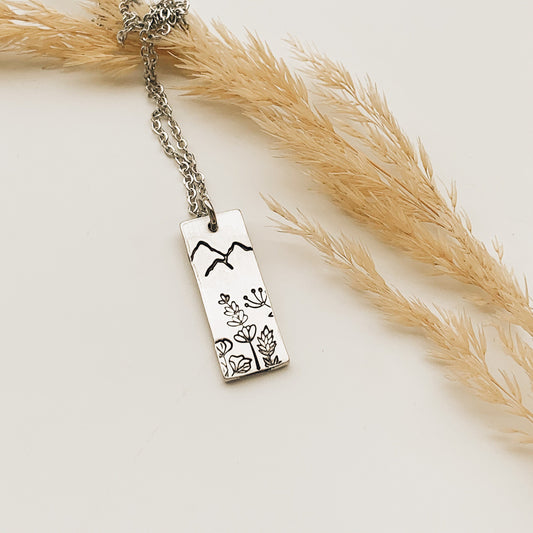 Wildflowers Dancing Necklace, Mountains